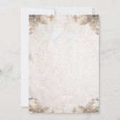 クリームホワイト牡丹メイソンジャー素朴ブライダルシャワー 招待状 (裏面)