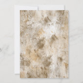 クリームホワイト結婚抽象芸術 招待状 (裏面)