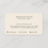 クリームホワイトUV紙カスタムロゴ名刺 名刺 (裏面)