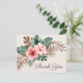 クリームボホトロピカルウォーター色ありがとうはがき 案内ポストカード (スタンド正面)