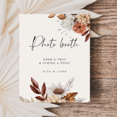 クリームボホフォトブース結婚のサイン ポスター