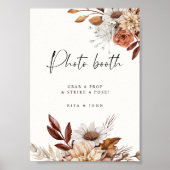 クリームボホフォトブース結婚のサイン ポスター (正面)