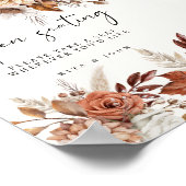 クリームボホフローラオープン結婚シーツのサイン ポスター (角)