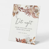 クリームボホフローラ日付ジャーアイディアズ結婚サイン 台座サイン (正面)