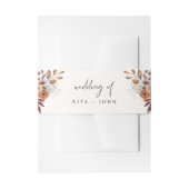 クリームボホブラックアンドホワイト結婚ズ 招待状ベリーバンド (正面例)