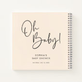 クリームボホモダンベビー男女兼用シャワーゲスト ノートブック (裏面)
