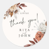 クリームボホ結婚のカラフル甘い感謝 ラウンドシール (正面)