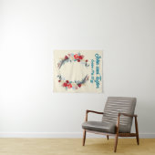 クリームボホ結婚の背景披露宴フォトブース タペストリー (インサイチュ(横))