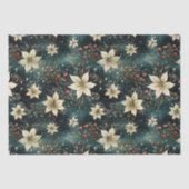 クリームポイエレガントンセチアのクリスマスの切り離 薄葉紙 (正面)