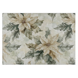 クリームポインセチア花 カッティングボード