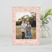 クリームポインセティアクリスマスデザイン シーズンカード (スタンド正面)