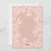 クリームポインセティアクリスマスデザイン シーズンカード (裏面)