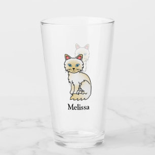 クリームポイントのビルマン/ラグドール かわいい猫と名前 タンブラーグラス