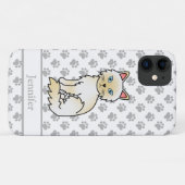 クリームポイントのビルマン/ラグドール かわいい猫と名前 Case-Mate iPhoneケース (裏面(横))