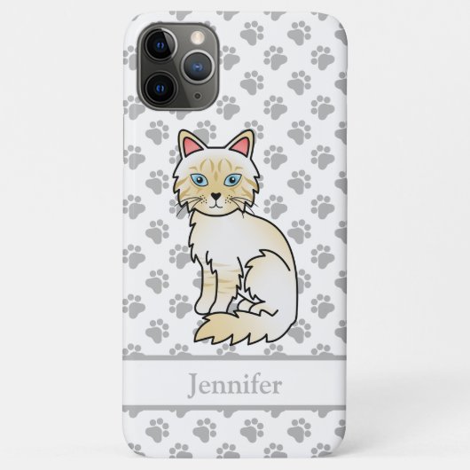 クリームポイントタビー バーマン/ラグドール かわいい猫と名前 Case-Mate iPhoneケース (裏面)