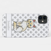 クリームポイントタビー バーマン/ラグドール 猫と名前 Case-Mate iPhoneケース (裏面(横))