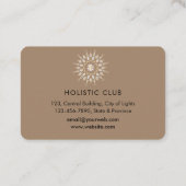 クリームマンダラホリスティックンロータスフローラ禅ヨガ 名刺 (裏面)