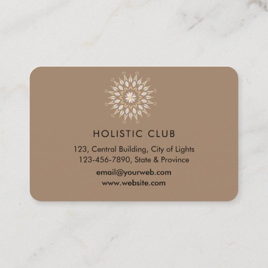 クリームマンダラホリスティックンロータスフローラ禅ヨガ 名刺 (裏面)
