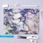 クリームマーブルストーン及びブルーグリッター 薄葉紙 (クラフト)