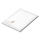 クリームミニゴールデンドルマンガードッグ&ポーズ ノートパッド (回転)