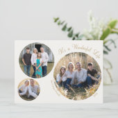 クリームミニマエレガントリストクリスマス3枚の写真 シーズンカード (スタンド正面)