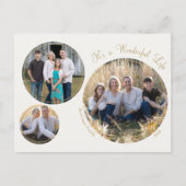 クリームミニマエレガントリストクリスマス3枚の写真 シーズンポストカード (正面)