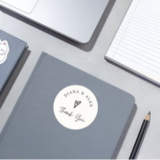 クリームミニマモダンリストありがとうご結婚ざいます ラウンドシール