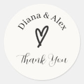 クリームミニマモダンリストありがとうご結婚ざいます ラウンドシール (正面)