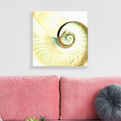 クリームミントビーチシーシェル キャンバスプリント (インサイチュ (リビング))