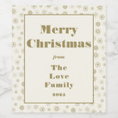 クリームメモダンリー企業のクリスマスのワインラベル ワインラベル (シングルラベル)