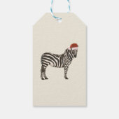 クリームメリーパーソナライズされたクリスマスサンタゼブラ ギフトタグ (裏面)