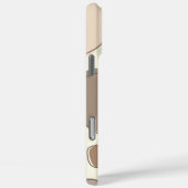 クリームモダンと茶色の抽象芸術石 Case-Mate iPhoneケース (裏面 / 右)