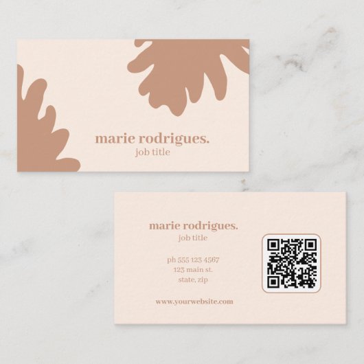 クリームモダンスキャナブル 名刺 (正面/裏面)