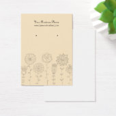 クリームモダンフラワーカスタムズイヤリングカード (デスク)