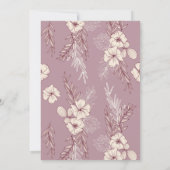 クリームモダンフローラベビーシャワー招待状 (裏面)