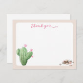 クリームモダンベージュサボスサンキューカード サンキューカード (正面/裏面)