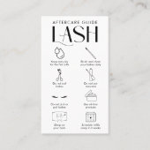 クリームモダンラッシュエクステンションアフターケアサロンロゴ 名刺 (正面)