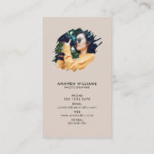 クリームモダン写真 |写真家 名刺 (裏面)