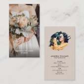 クリームモダン写真 |写真家 名刺 (正面/裏面)