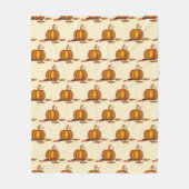 クリームモダン |感謝祭 |カボチャ フリースブランケット (正面)