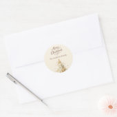 クリームモチャツリークリスマス ラウンドシール (封筒)