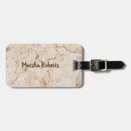 クリームモノグラムのマーブル ラゲッジタグ
