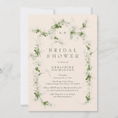 クリームモノグラムユーカリリースブライダルシャワー (正面)