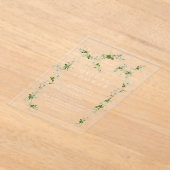 クリームモノグラムユーカリリースブライダルシャワー アクリル招待状 (レイダウン)