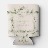 クリームユエレガントーカリプトゥスモノグラム結婚の贈り物 缶クーラー (裏面)