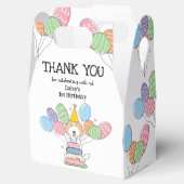 クリームラブラドードル誕生日サンキューオフィードボックス フェイバーボックス (オープン)