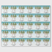 クリームラブラドールレトリエバードッグクリスマスカスタム文字 ラッピングペーパー (フラット)