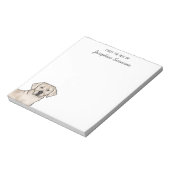 クリームラブラドールレトリエバーラボドッグと名前をカスタムする ノートパッド (回転)