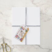 クリームラブラドールレトリエバーラボドッグカラフル誕生日 ギフトタグ (より糸付き)