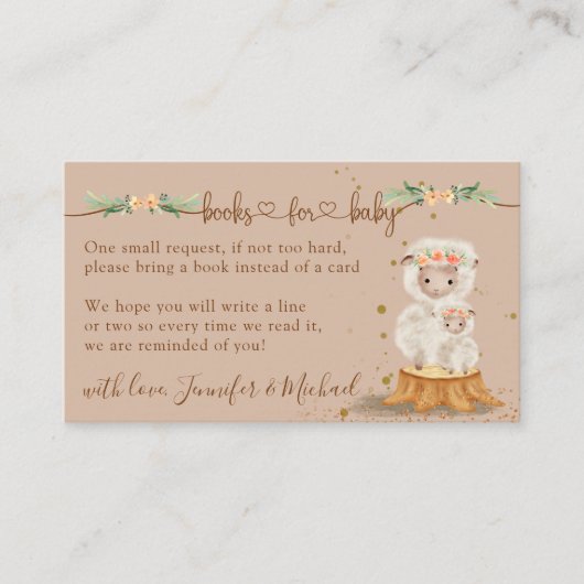 クリームラムシープニューモーミーブックベビー エンクロージャーカード (正面)